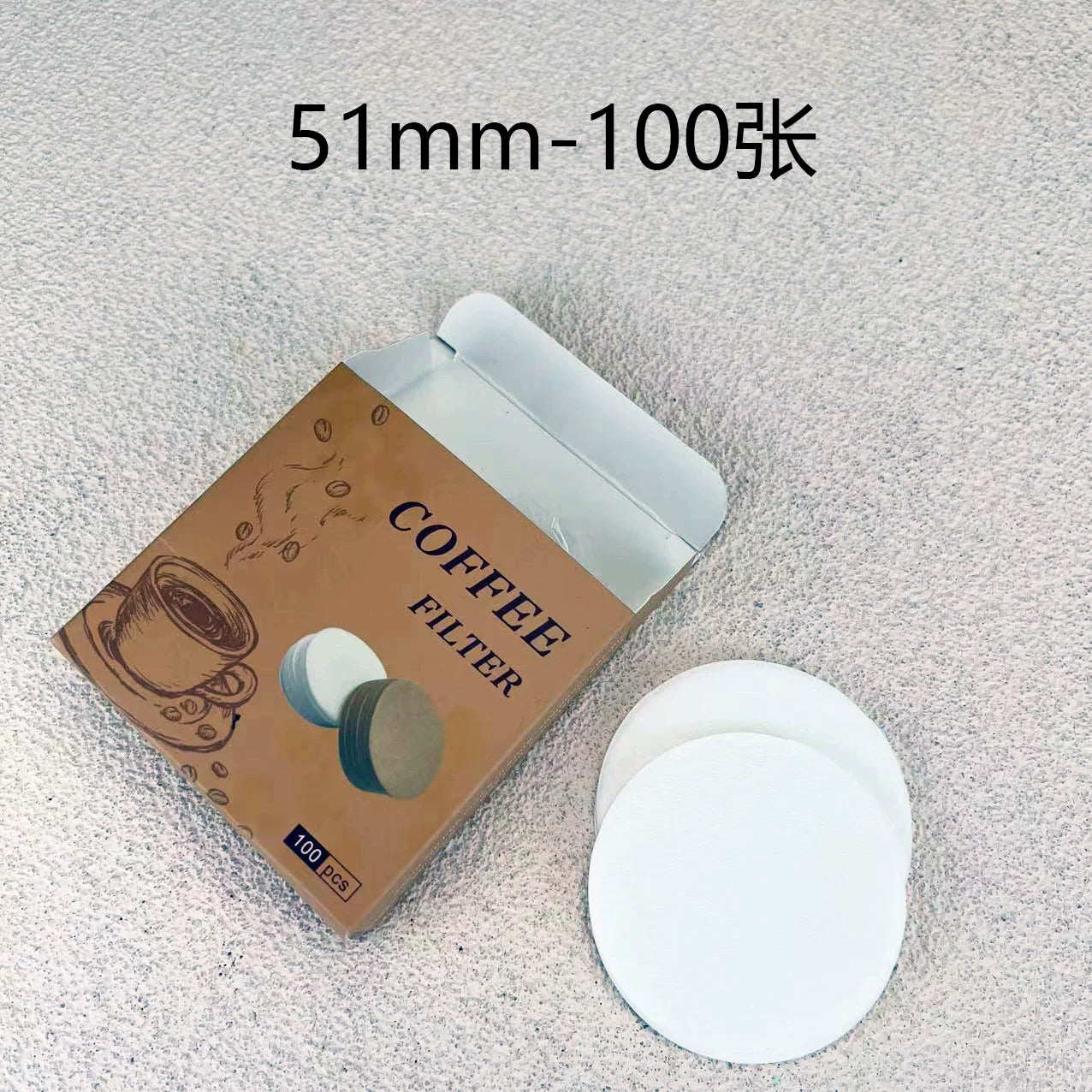 İtalyan qəhvə maşını sapı xüsusi dəyirmi ikinci dərəcəli su filtr kağızı Moka pot 515 358mm universal toz qabı filtr kağızı