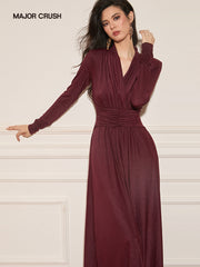 MAJOR CRUSH Fransız üslubunda Encore Qırmızı Qadın Donu: Zərif, Dəbli, Seksual, İncə Bel 6358