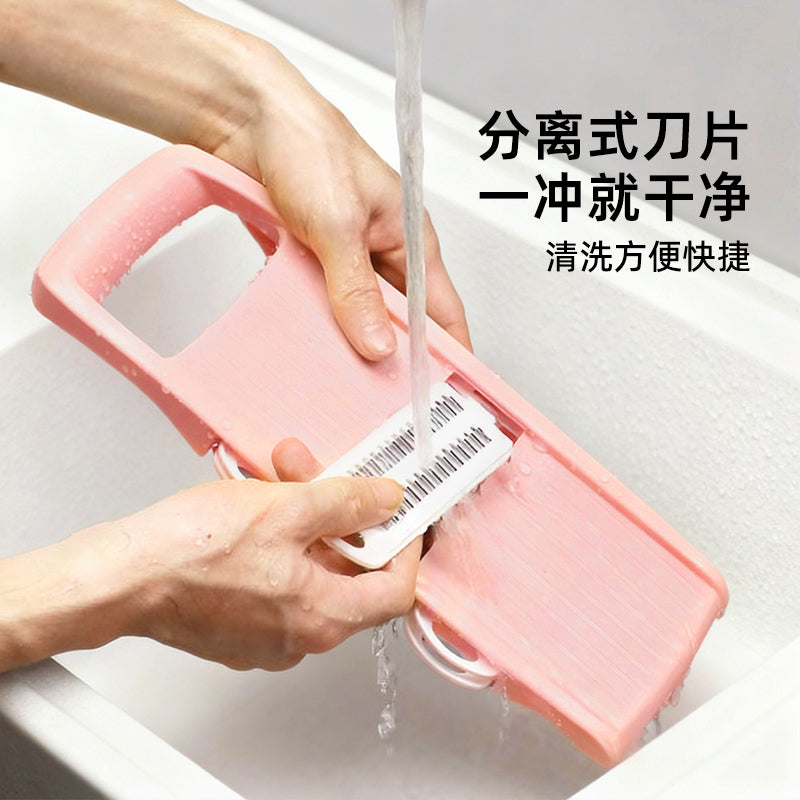 Jiang Yan'ın eyni sürtgəcli məişət mətbəxi tərəvəz sürtgəcli paslanmayan poladdan hazırlanmış kartof parçalayıcı dilimləmə artefaktı