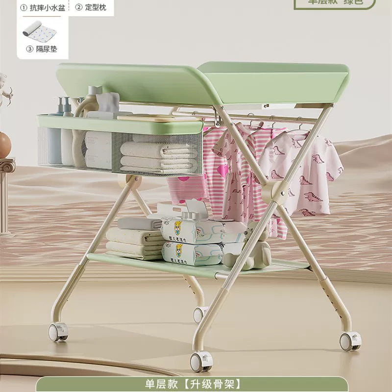 Bezi stolu, usaq baximi masasi, yeni dogulmus usaq çarpayi, bezi deyişdirme, çimmək, masaj və toxunma, çoxfunksiyalı qatlana bilən - 4
