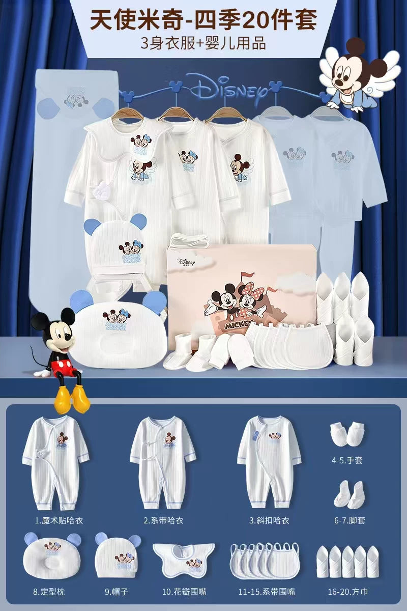 Disney Yenidoğulmuş Körpə Geyimləri Hədiyyə Dəsti, Təmiz Pambıq, Yenidoğulmuş Körpə Dolunay Hədiyyəsi, Xoş Gəlmisiniz Hədiyyəsi, Bayram Əşyaları