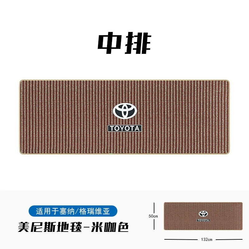 24 Toyota Gravia Sienna Custom Floor Mats Middle Row, Second Row Carpets, Menis Trunk Mats Accessories