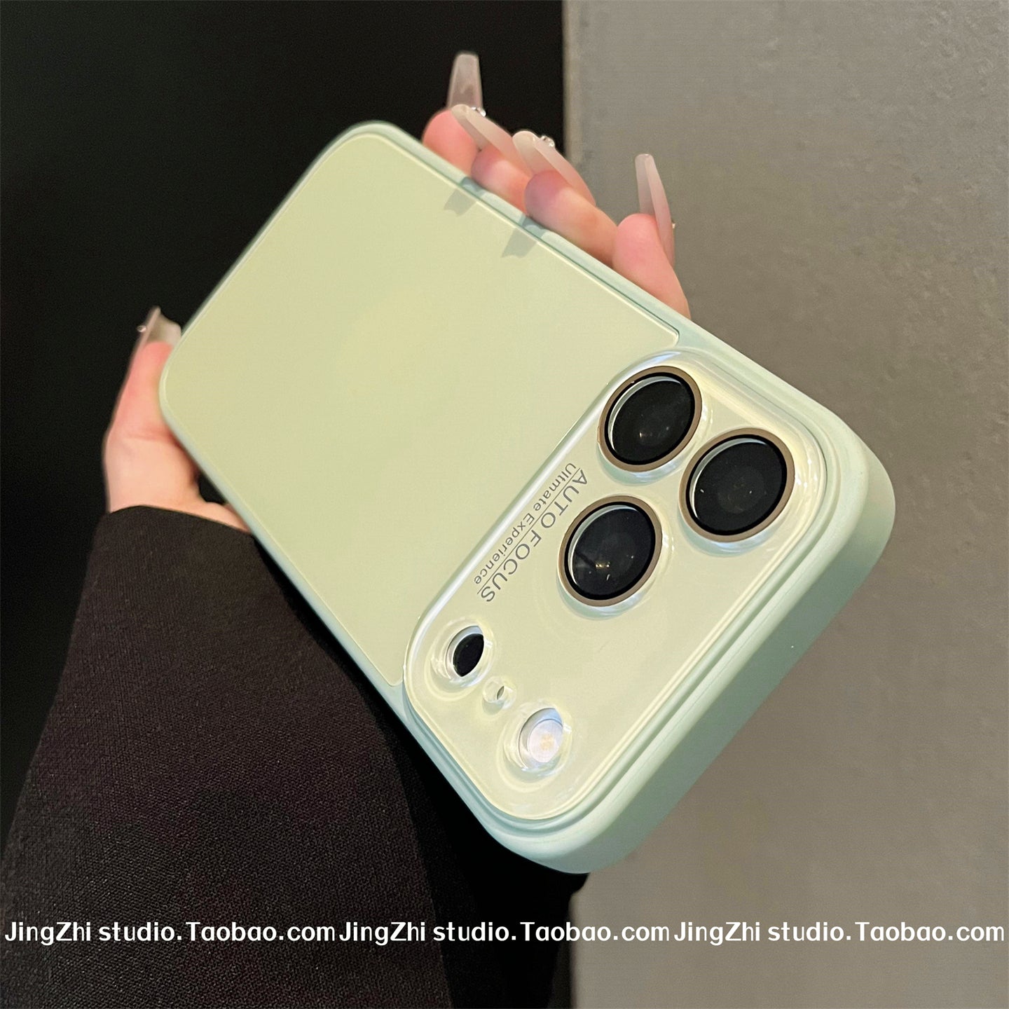 [Yay buzuna bənzər soyuducu şüşə qabıq] Apple 17promax mobil telefon qutusu üçün uyğun nanə yaşılı yeni iPhone15 sadə 16promax lens hər şey daxil maye 14 düşməyə qarşı 13/12