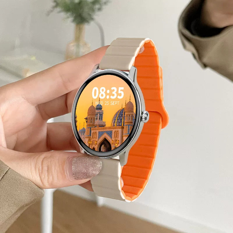 Yetkin qadınlar üçün qədim üslublu ağıllı saat 2026 yeni Bluetooth zəng sağlamlığı çoxfunksiyalı diskli idman elektron saatı
