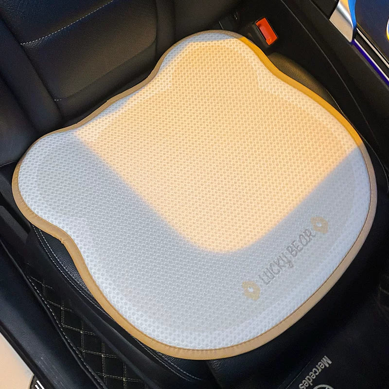 Car seat cushion, summer ice silk cooling cushion, cute one-piece for girls, all-season, back seat cover.