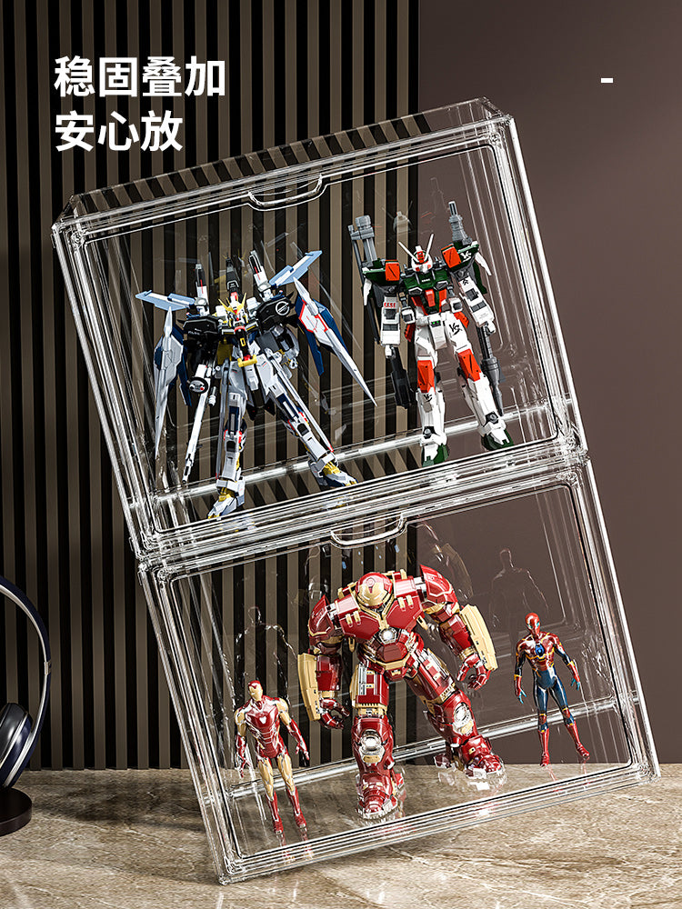 Ekran qutusu modeli əl saxlama qutusu pərdə qutusu akril Gundam ekran şkafı şəffaf Lego vitrin şkafı üçün uyğundur