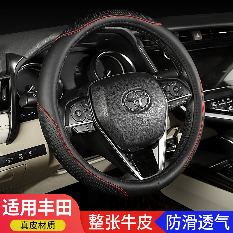 Toyota Corolla, RAV4, Levin, Avalon, Camry, Yaris və CHR üçün uyğun dəri sükan örtüyü