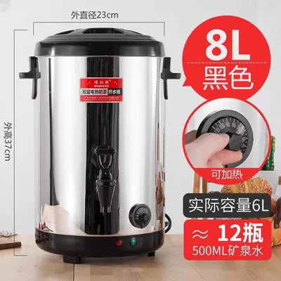 304 paslanmayan poladdan istilik izolyasiya kovası südlü çay kovası soya südü kovası kommersiya böyük tutumlu 10 litrlik iki qatlı soyuq izolyasiya südlü çay dükanı tövləsi