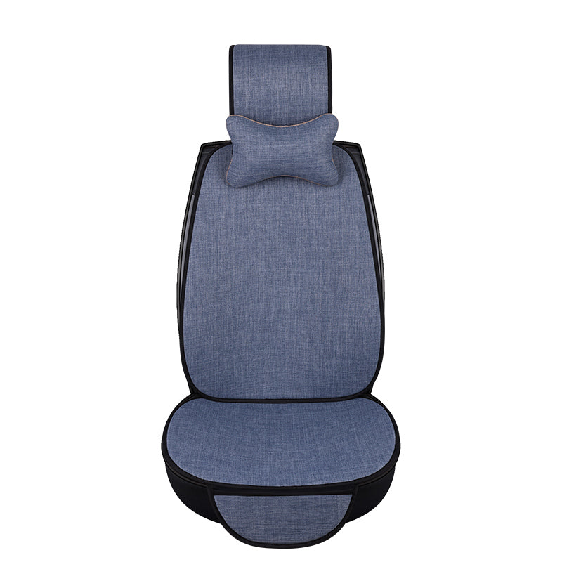 Avtomobil Yastığı Bütün İl Boyu Neytral Kətan Kiçik Bel Yay Nəfəs ala bilən Pambıq Kətan Sürüşməyən Sərin Yastıq Minimalist Oturacaq Örtüsü Oturacaq Yastığı