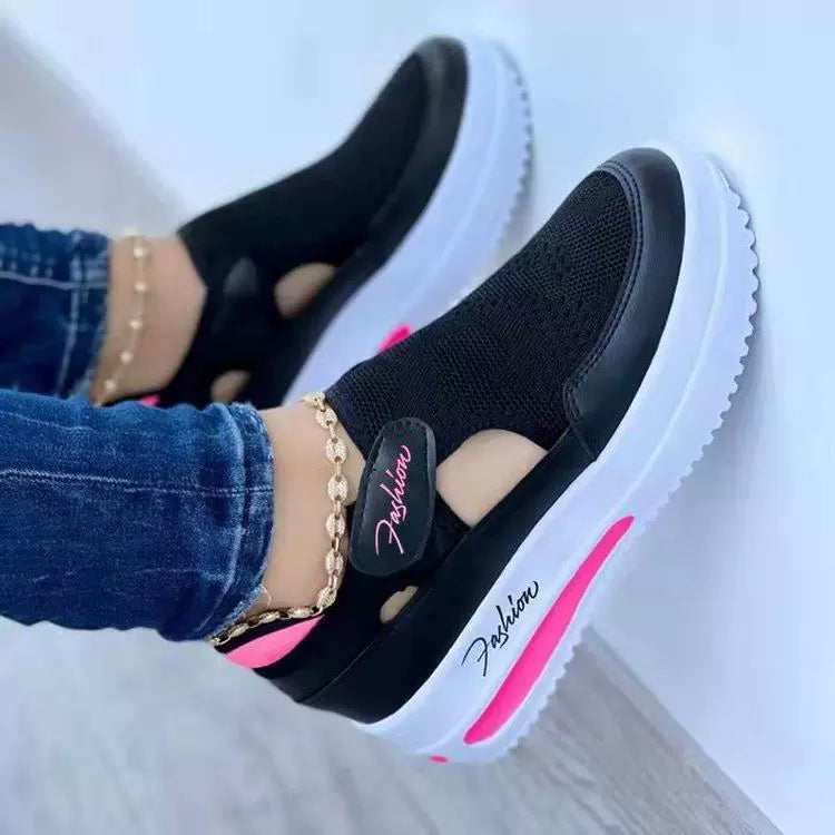 2022 Qadın Ayaqqabı Böyük Ölçülü Gündəlik Tək Yastı Fly Knit Br