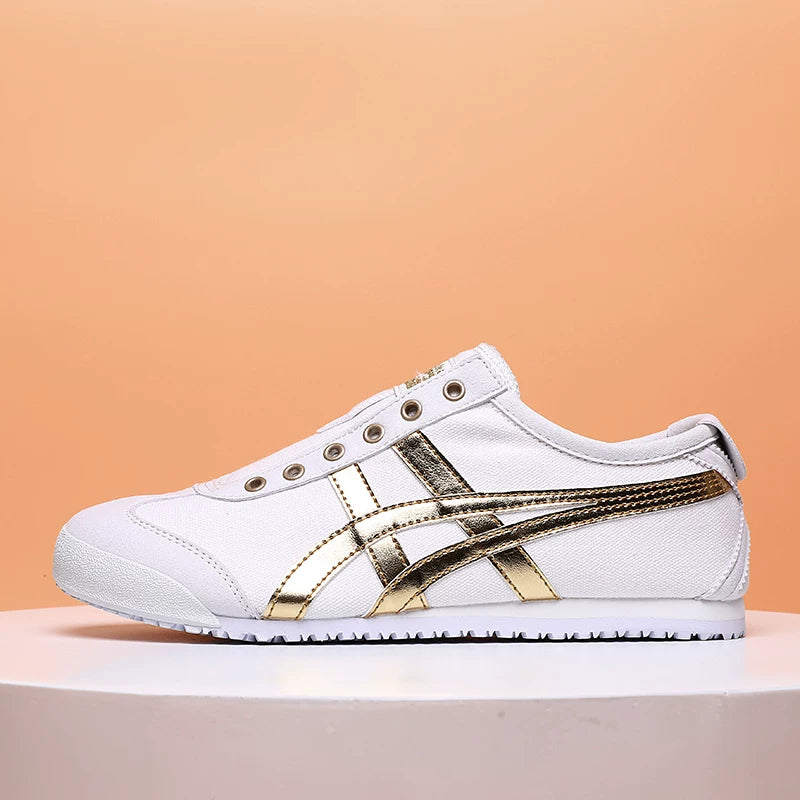 Klassik Kuijia Mexi 66 Tiger Zolaqlı Yapon Stilində Kişilər və Qadınlar üçün Sürüşkən Dəri Ayaqqabılar, Agande Təlim Ayaqqabıları