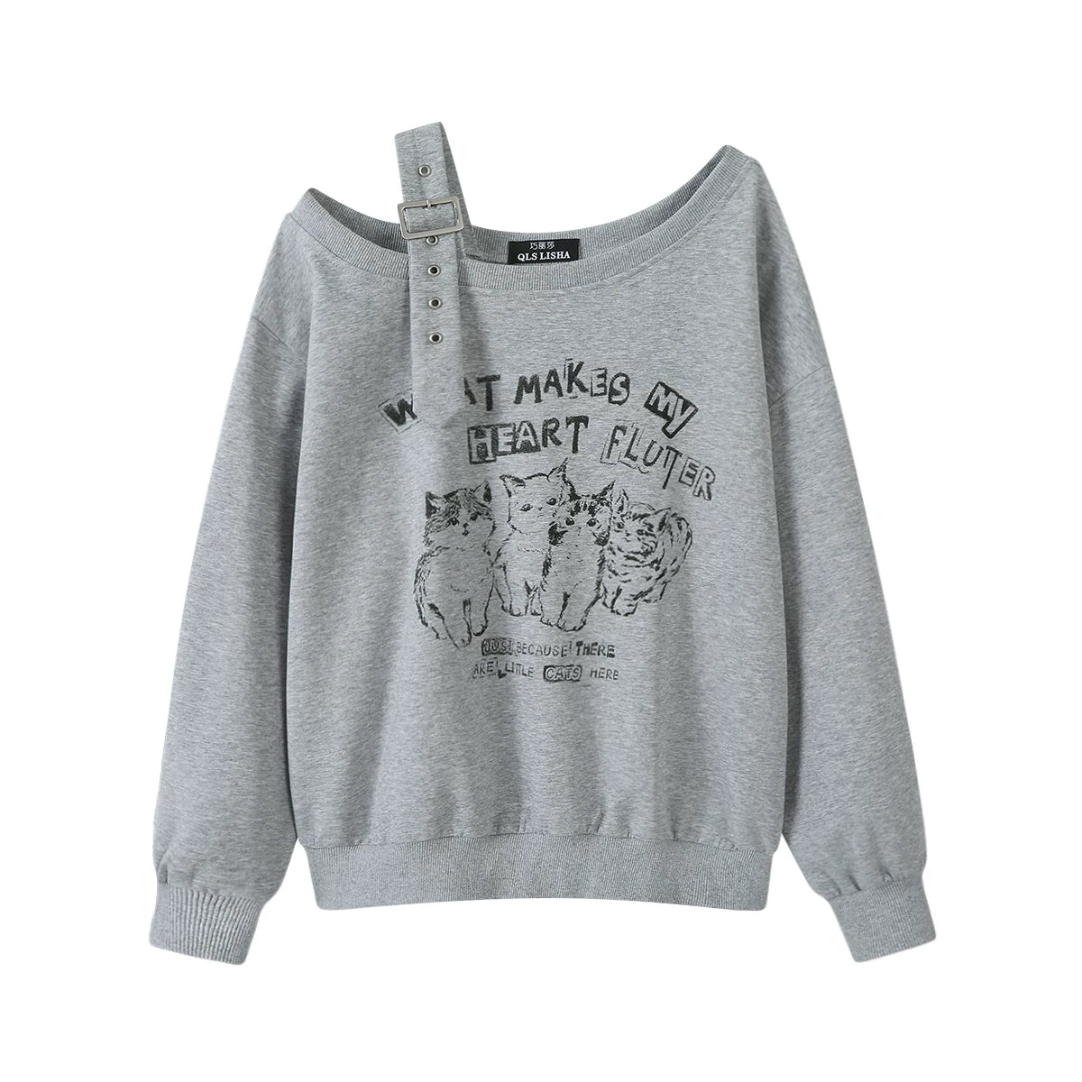 Cholisa Erkən Payız Nazik Çiyinsiz Sviter Qadınlar üçün 2025 Yeni Cizgi Filmi Çaplı Amerika Şirin və Acılı Bir Çiyinli Uzun Qollu Top