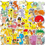 100 cizgi filmi sevimli inkişaf etmiş Pokemon stikerləri suya davamlı qraffiti Pokemon noutbuk planşet gitara Elektrikli avtomobil soyuducusu uşaq dəbilqəsi əl hesabı bəzək stikeri DIY