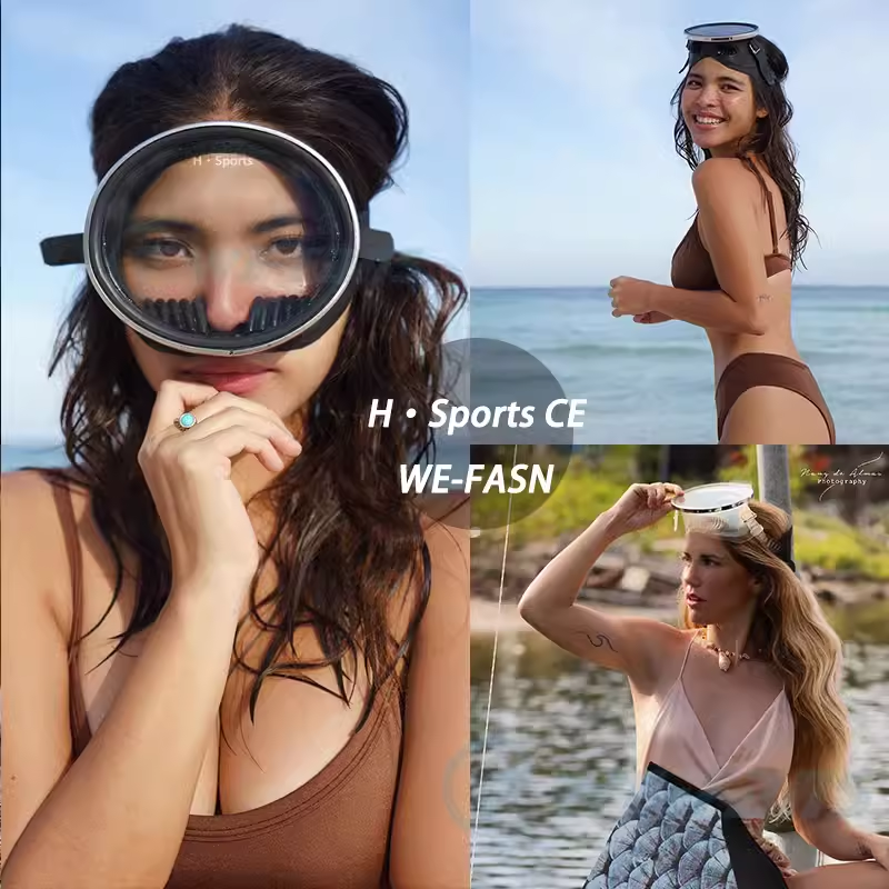 Pulsuz dalğıc maskası Avstraliya retro dalğıc maskası HD geniş mənzərəli su pərisi dalğıc maskası rahat və burnunu sıxmır