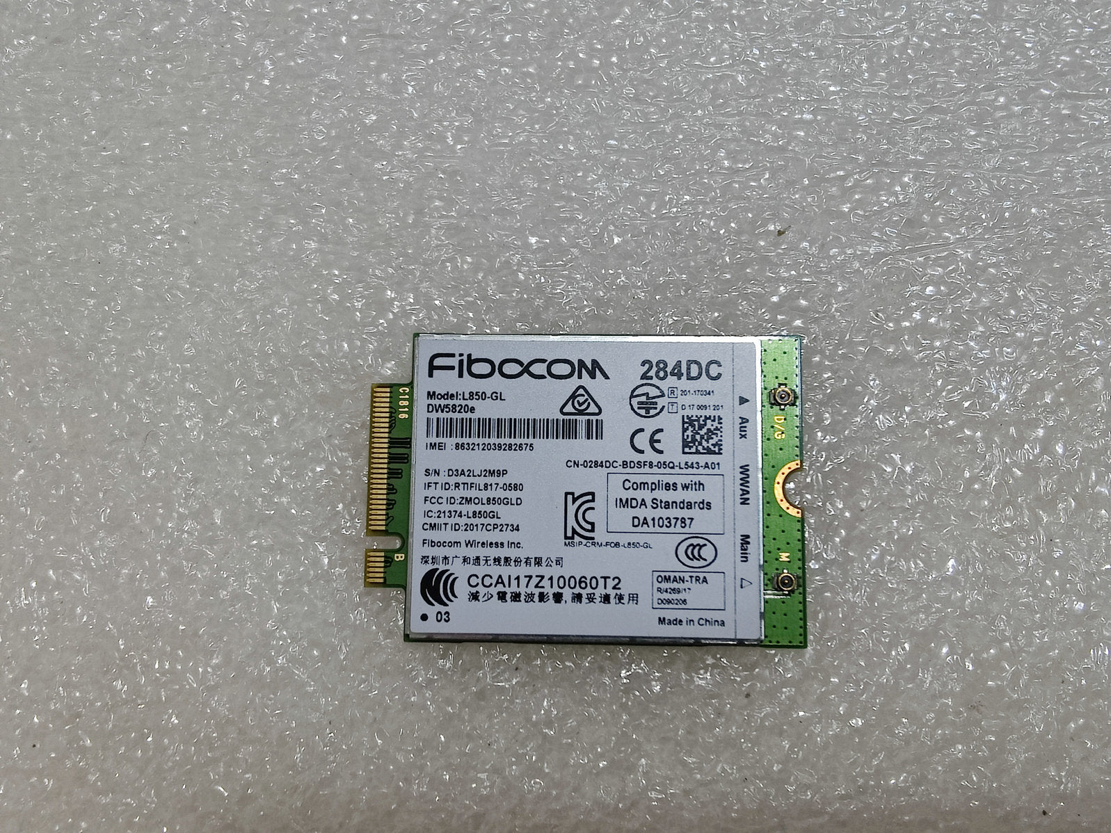 DELL 7490 5400 3500 3541 WWAN 4G modulu L850-GL DW5820E tam şəbəkə
