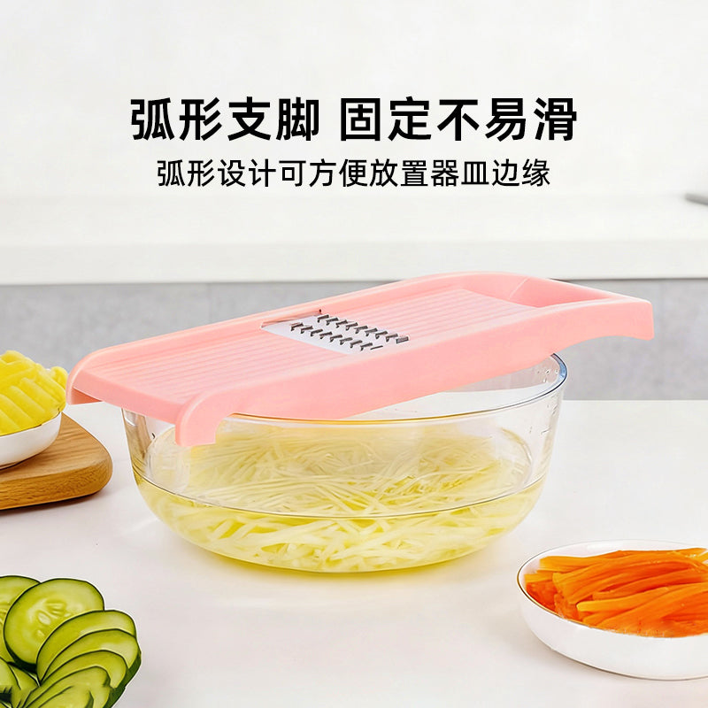 Jiang Yan'ın eyni sürtgəcli məişət mətbəxi tərəvəz sürtgəcli paslanmayan poladdan hazırlanmış kartof parçalayıcı dilimləmə artefaktı
