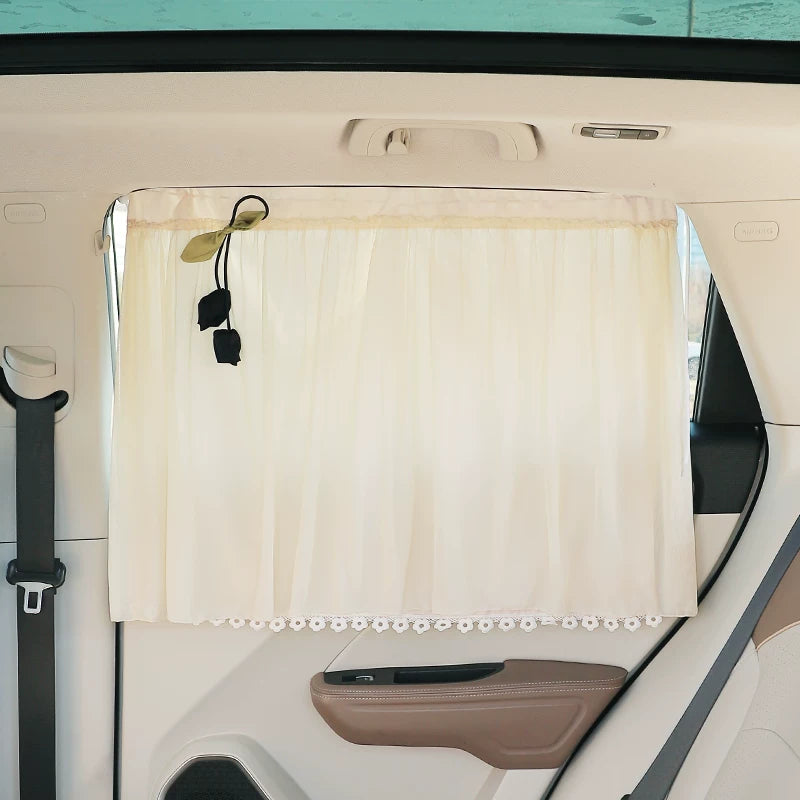 Sunscreen curtains for car windows, sun protection and heat insulation privacy curtains for baby back seats, car blackout curtains with suction cups