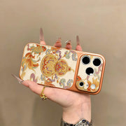 Apple 17promax mobil telefon qutusu üçün uyğun olan Koi balqabağı iPhone17pro yeni dəri naxışlı böyük pəncərə 16pro yüksək səviyyəli hiss 15:00 hər şey daxil anti-düşmə 14plus milli trend 13 cüt qoruyucu örtük