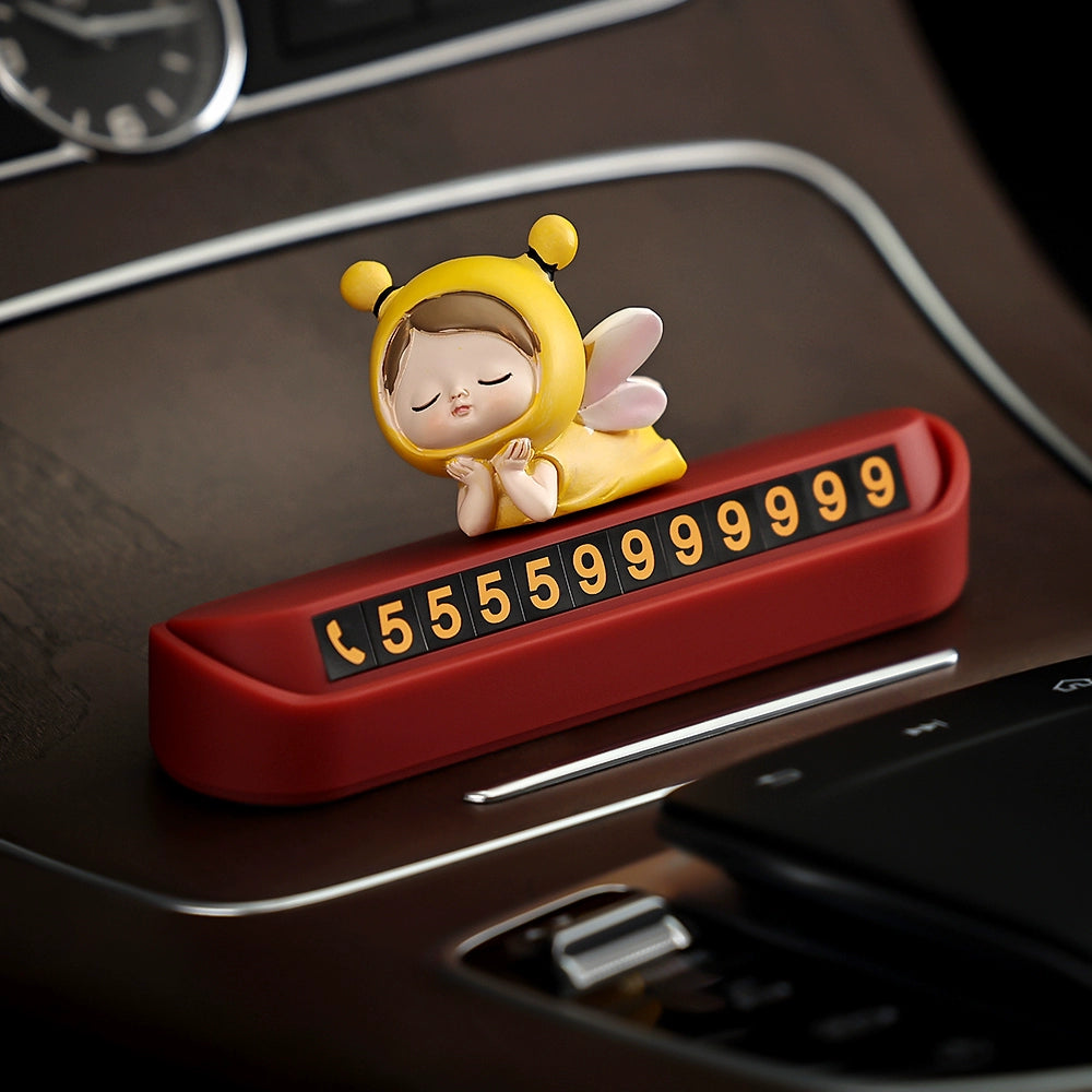 Elf Avtomobil Müvəqqəti Dayanacaq İşarəsi Avtomobil Avtomobil Hərəkət edən Telefon Nömrəsi İşarəsi Sevimli İnteryer Qızlar üçün Dekorasiya Təchizatları