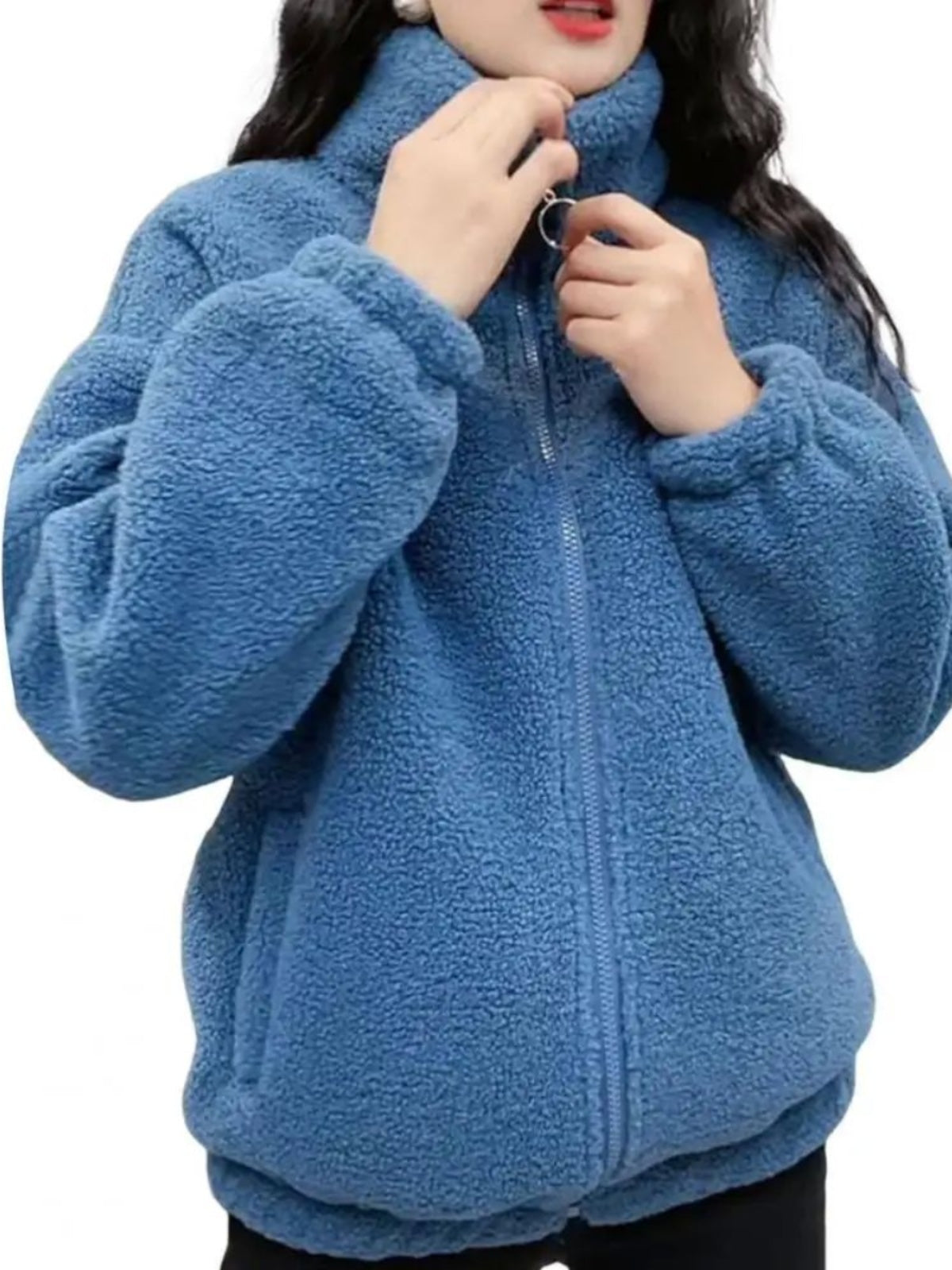 Qadınlar üçün qış yun örtüklü gödəkçə