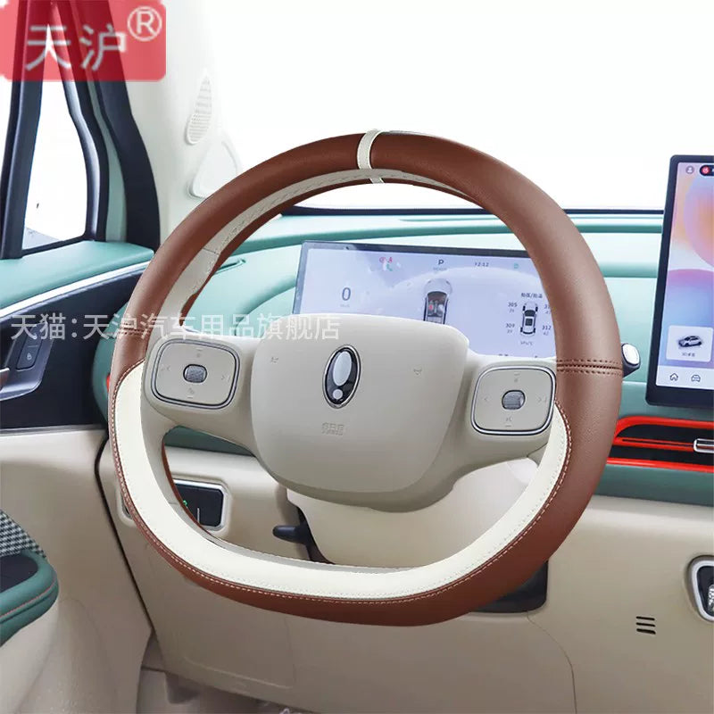 2025 Yeni ORA Good Cat Xüsusi Deşikli Dəri Sükan Qapağı, Qadınlar üçün Yüksək Səviyyəli Avtomobil Modifikasiyası Əlcəkləri