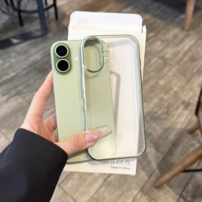 Yaşıl adaçayı ilə yaxşı birləşir! ! iPhone17 mobil telefon qutusu üçün uyğundur, yeni yüngül və şaxtalı elektrokaplama Apple 17 tutqun şəffaf sadə çərçivə, yüksək səviyyəli düşməyə qarşı kişilər və qadınlar üçün sərt çanta