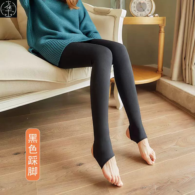 Qış İsti Leqinsləri Qadınlar üçün Yüksək Bel Məxmər Şalvar