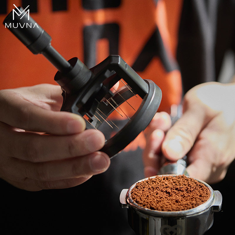 Muweinatimo iynə tipli qəhvə tozu dispenseri espresso maşını iynə tipli qəhvə tozu aqlomeratları bərabər şəkildə qarışdırır və parçalayır