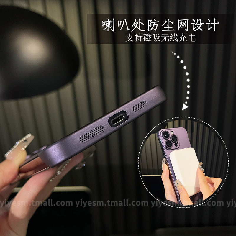 Apple 17Pro cib telefonu üçün magsafe maqnit çərçivəsiz iPhone16promax yeni 14 lens filmi 17 qadın 15 barmaq izi əleyhinə pm ultra nazik buzlu düşməyə qarşı üstəgəl yaşlı kişilər