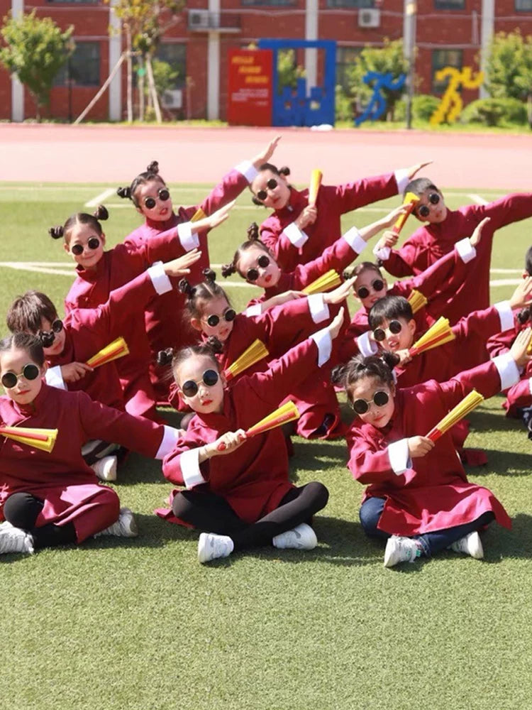 Nağılçı Qatlanan Fan Uşaq Tai Chi Kung Fu Fan Qızıl Üzük Fanat Çin Stil Qar Əjdaha Mahnı Rəqs Rəqs Performansı
