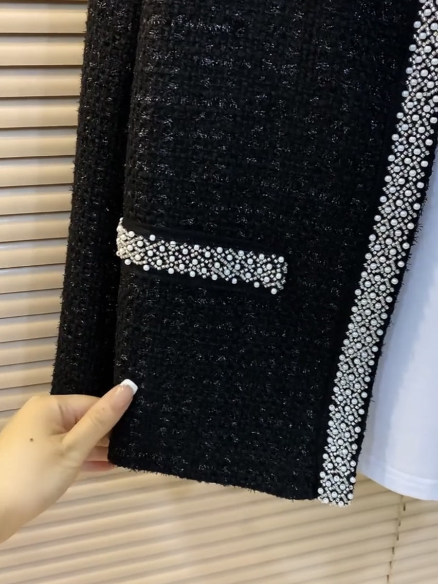 Plus Size Women's Clothing 2025 Spring New Arrival Chanel Style Jacket for Women, Slimming for Curvy Women, Fall/Early Fall and Spring/Autumn Styles