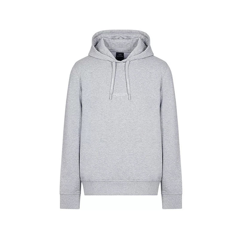Armani AX Kişilər üçün Pambıq Başlıqlı Uzunqol Sviter, Loqo Naxışlı, 8NZM94 ZJKRZ