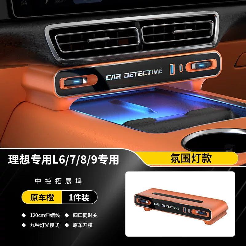 The all-new Li Auto L6, L7, L8 and L9 models feature a central control docking station, on-board charger, fast-charging retractable cable, ambient lighting and premium aromatherapy.