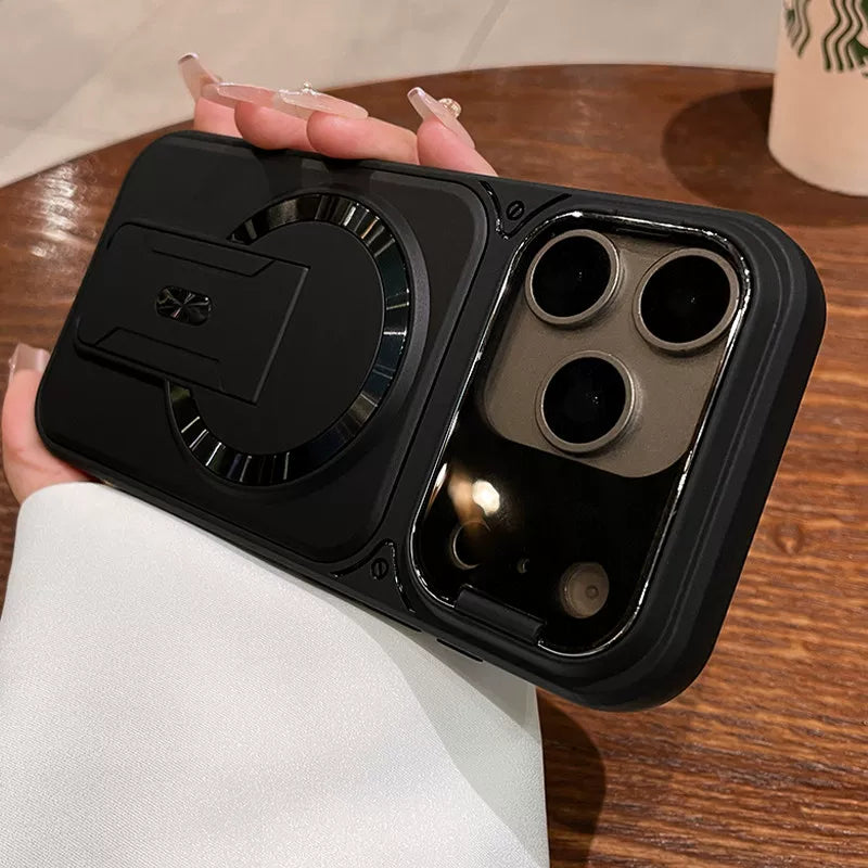 Apple 17ProMax mobil telefon qutusu, yeni flip lens filmi, hər şey daxil olan qoruyucu örtük, iPhone16pro sadə stend, maqnit emiş, yüngül lüks, kişilər və qadınlar üçün yüksək səviyyəli flip örtük 15 üçün uyğundur 14plurhui 13