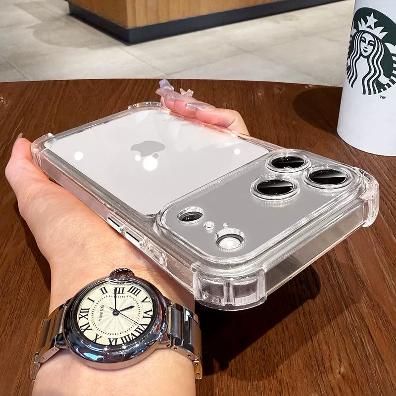 [Düşməyə qarşı hava yastığı] İlk qoruyucu Apple 17promax mobil telefon qutusu iphone17pro üçün uyğundur yeni şəffaf 16 qoruyucu örtük 15 silikon 13 hər şey daxil obyektiv 14 super isti yumşaq qabıq 2026
