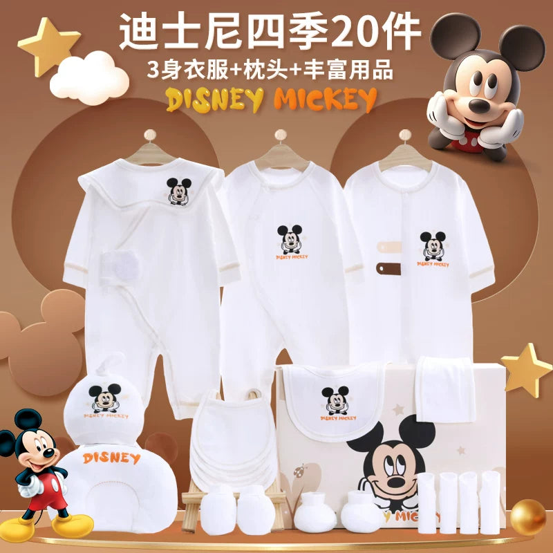 Disney təmiz pambıqdan hazırlanmış payız və qış üçün hədiyyə geyim dəsti, yeni doğulmuş körpələr, körpələr və bir aydan yuxarı körpələr üçün.