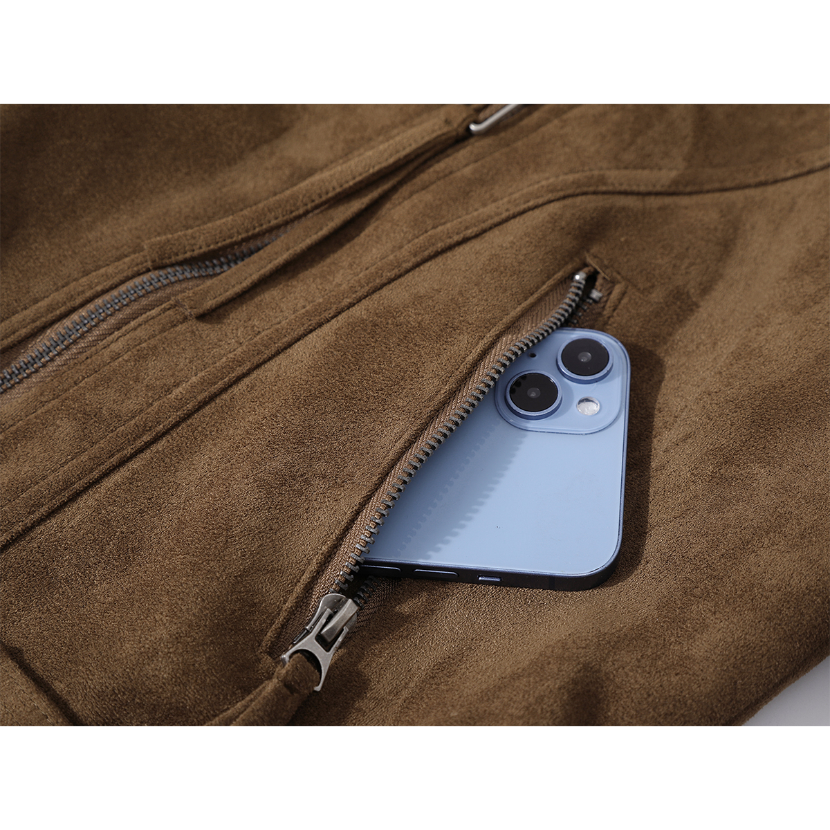 Chorlisa Merard Retro Süet Motosiklet Stil Gödəkçəsi Qadınlar üçün Payız Yüksək Zövqlü Boş Qısa Üst Geyim Topu