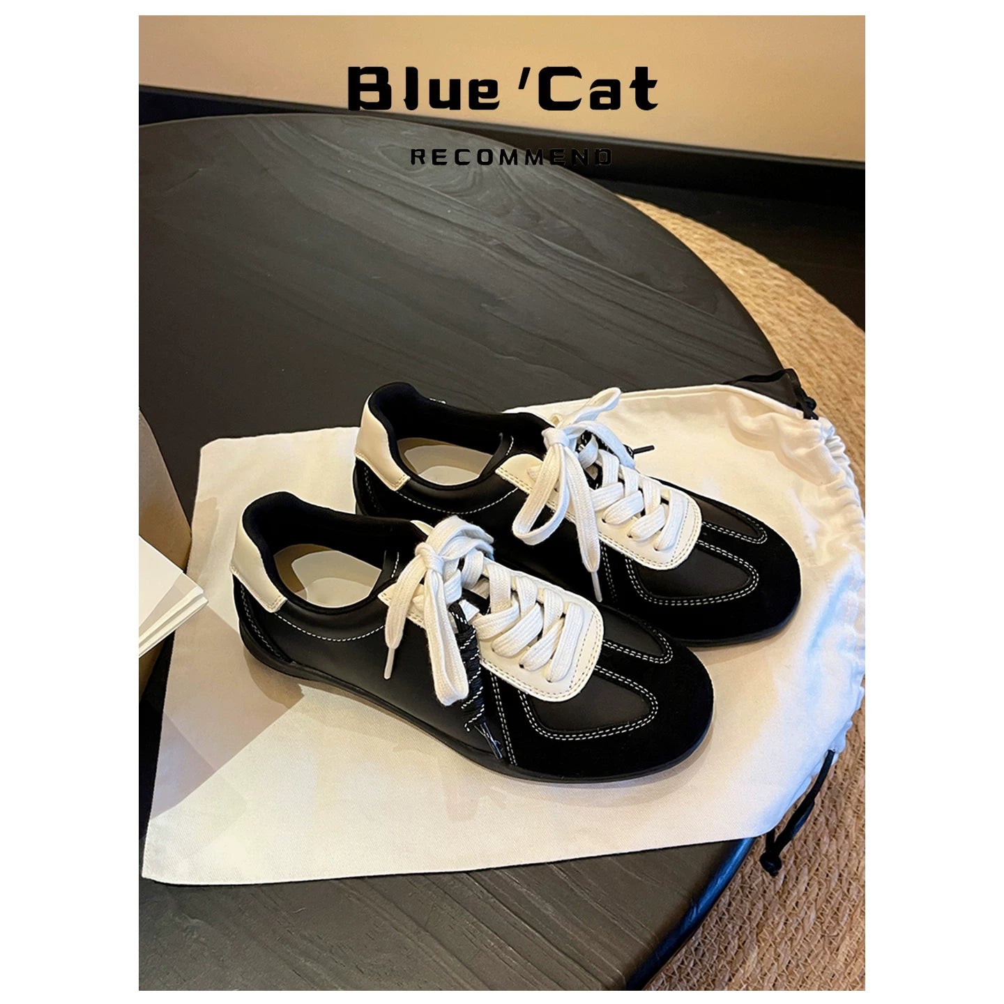 Super soft lambskin~ Maillard brown German sneakers for women, hidden wedge heel, 2025 fall new fashion, lace-up casual shoes.