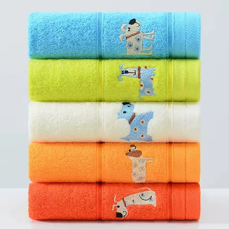 5 paket Jiliaya uşaq dəsmalları, təmiz pambıq üz yuyucuları, 100% pambıq körpə yumşaq, tüysüz hamam dəsmalları