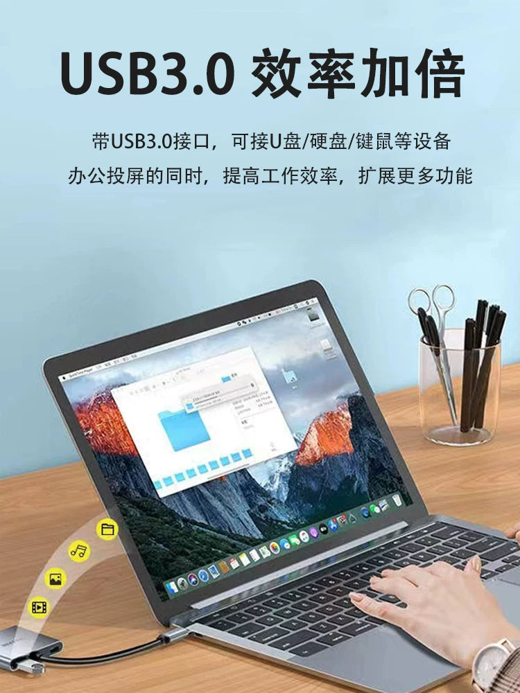 typec to hdmi dok stansiyası usb macbook notebook ipad üçün uyğun Huawei kompüter mobil telefon dok stansiyası