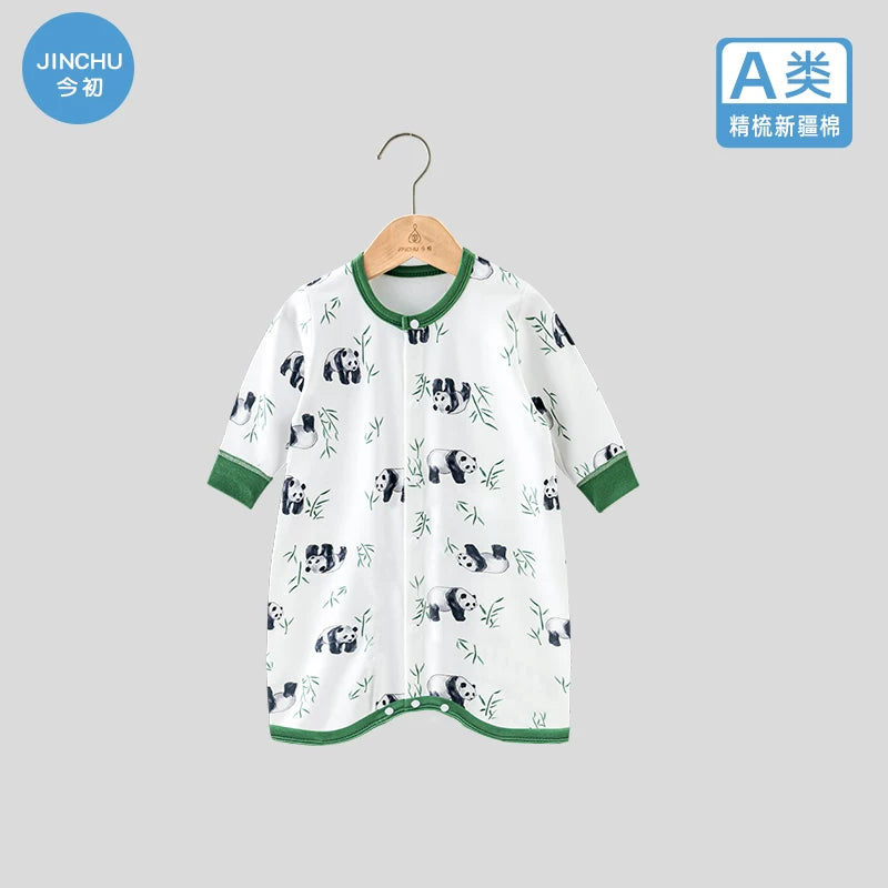 Körpə pijamaları, yaz və payız üslubunda, təmiz pambıqdan, qalınlaşdırılmış, zərbəyə davamlı körpə gecə geyimi, oğlan və qızlar üçün uzunqol bodi.