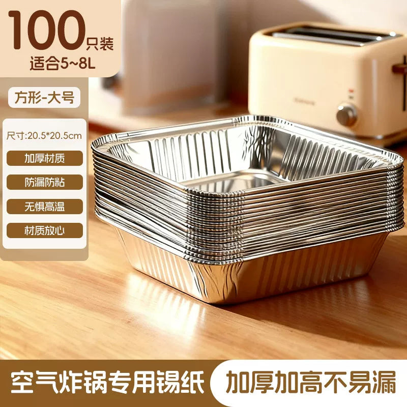 Youqin hava fritöz qalay folqa qabı məişət elektrik sobası barbekü qalay folqa qutusu qalınlaşdırılmış qida dərəcəli xüsusi qalay folqa qabı