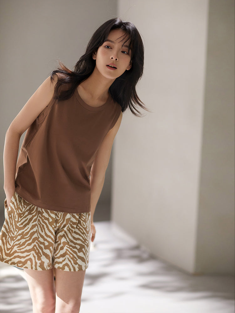 Qadınlar üçün yastıqlı pijama, yay gödəkçəsi, qolsuz, sərin, modal ev geyimi, buz ipək, gündəlik, yayda çöldə geyinmək olar
