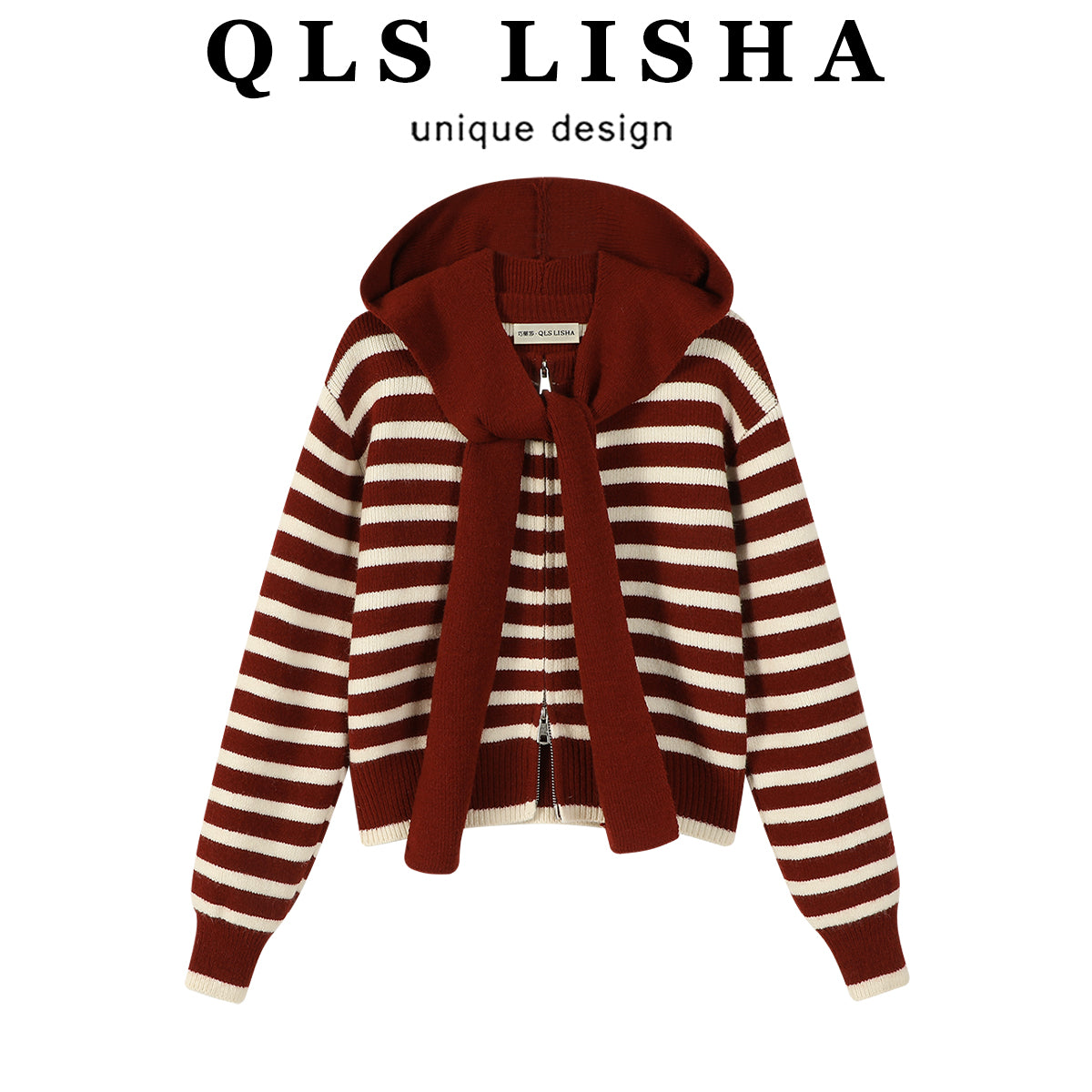 Chola Lisa Qırmızı Kardiqan Qadın Sviteri, 2026 Yaz/Payız/Qış Yeni İl Geyimi, Qısa Örgü Top