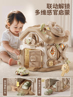 0-3 yaşlı uşaqlar üçün altıbucaqlı körpə oyuncağı, erkən uşaqlıq təhsili, Montessori səbəb-nəticə əlaqəsi, məşğul qutu, forma uyğun ev