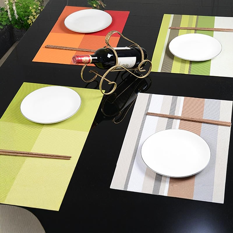 Yeni Çin placemat PVC otel qərb yemək masası mat sürüşməyən istilik izolyasiya boşqab mat kasa xalçası yuyula bilən tez quruyan düşərgə çay xalçası