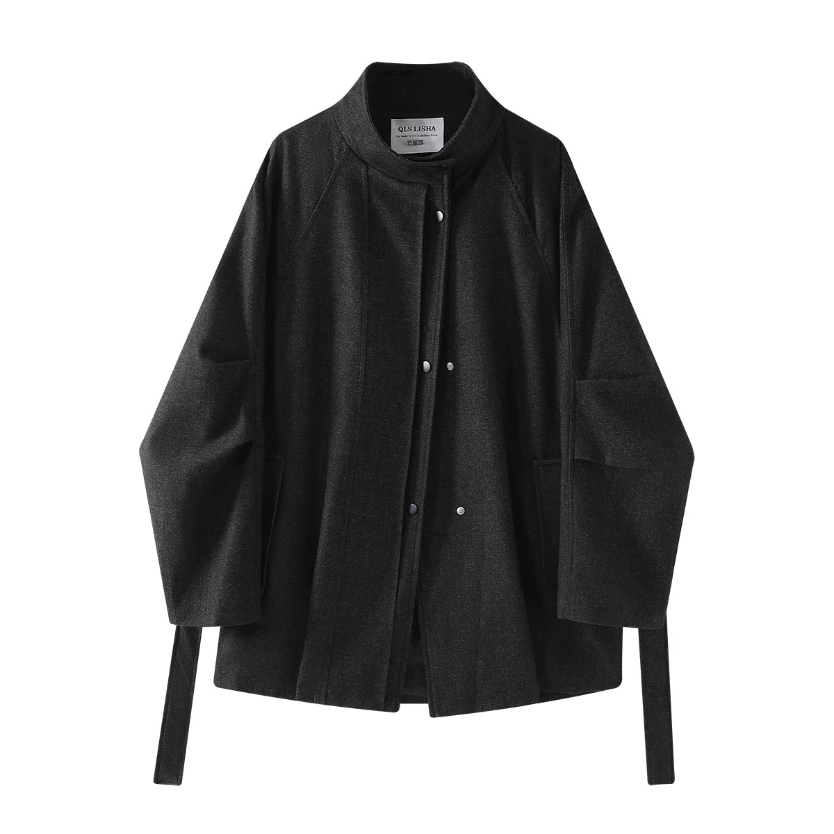 Chorissa Qara Xəndək Palto, Qadınlar üçün Payız/Yaz Gödəkçəsi, 2026 Yeni Model, Dik Yaxalıqlı, Çoxfunksiyalı, Orta Uzunluqlu, Boş Oturmalı, Britaniya Stil Palto