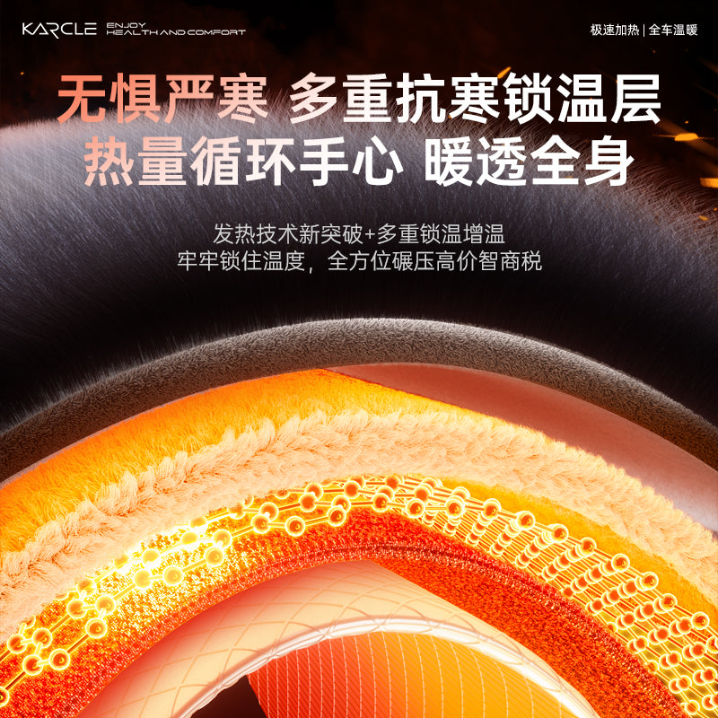 Winter Steering Wheel Cover, Short Plush, Unisex, 2025 New Style, Qin Plus/Song Plus Heated Steering Wheel Cover