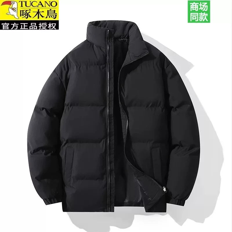 Woodpecker Kişilər üçün Aşağı Gödəkçə, Qış Şort Modeli, 2025 Yeni Gündəlik Pambıq Yastıqlı Gödəkçə, Başlıqlı, Çoxfunksiyalı, Qalın Pambıq Yastıqlı Palto, Dəbli