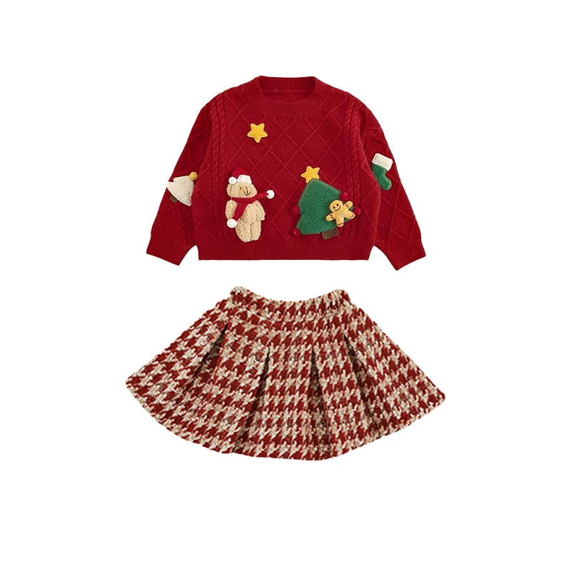 NEXT KTIS Qızlar üçün Milad Sviteri 2025 Qış Yeni Stil Trikotaj Üst Don